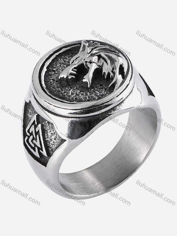 Wholesale Stainless Steel Carved Ring GJ0028#