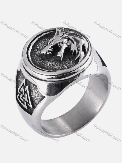 Wholesale Stainless Steel Carved Ring GJ0028#