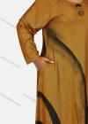 Wholesale Women's Vintage Plus Size Long Sleeve Abstract Print Maxi Dress - Liuhuamall