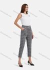 Wholesale Women's Casual Plaid Print Drawstring Cropped Pants - Liuhuamall