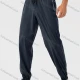 Wholesale Men's Loose Sports Waterproof Zip Pockets Dry Fit Breathable Fitness Running Casual Jogger Pant Dark Cerulean Clothing Wholesale Market Liuhua