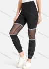 Wholesale Women's Mesh Panels Letter Graphic Crop Active Pants - Liuhuamall