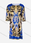 Wholesale Women's African Half Sleeve Boat Neck Baroque Print Plus Size Midi Dress - Liuhuamall