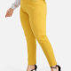 Women's Casual Rhinestone Button Closure Skinny Pants Yellow Clothing Wholesale Market -LIUHUA