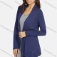 Wholesale Women's Casual Plain Long Sleeve Cardigan Blue Clothing Wholesale Market Liuhua