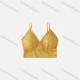 Wholesale Women's Pull-on Guipure Lace Petal Trim Spaghetti Strap Lingerie Bra Yellow Clothing Wholesale Market Liuhua