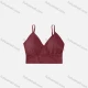 Wholesale Women's Pull-on Guipure Lace Petal Trim Spaghetti Strap Lingerie Bra Red Clothing Wholesale Market Liuhua