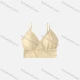 Wholesale Women's Pull-on Guipure Lace Petal Trim Spaghetti Strap Lingerie Bra Champagne Clothing Wholesale Market Liuhua