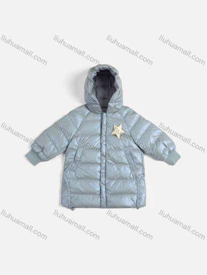 Wholesale Girls Hooded Zipper Plain Long Sleeve Mid Length Puffer Jackets 14181327#