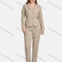 Wholesale Women's Casual Lapel Long Sleeve Single Breasted Plain Suit Jackets 2-piece Set preview