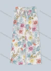 Wholesale Women's Fashion Slant Pocket Allover Flower Print Wide Leg Pants With Belt 2050-1436# - Liuhuamall