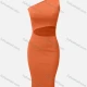 Wholesale Women's Sexy One Shoulder Short Sleeve Cutout Club Slim Pencil Dress C607# Clothing Wholesale Market Liuhua