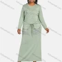 Wholesale Women's Causal Round Neck Long Sleeve Rhinestone Maxi Knit Dress preview
