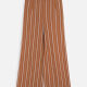 Women's Casual Loose Fit Back Zip Striped Print Wide Leg Pants 18041# Chocolate Clothing Wholesale Market -LIUHUA