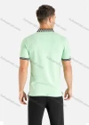 Wholesale Men's Checkboard Trim Plain Slim Fit Polo Shirt - Liuhuamall