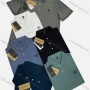 Wholesale Men's Casual 100% Cotton Plain Labelled Short Sleeve Polo Shirt 604# preview