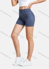 Wholesale Women's Sporty Plain Patch Pockets Running Biker Shorts - Liuhuamall