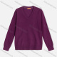 Wholesale Women's Plain V Neck Round Neck Long Sleeve Pullover Sweater 9202# Purple Wholesale Clothing Market & Suppliers -LIUHUAMALL