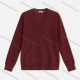 Wholesale Women's Plain V Neck Round Neck Long Sleeve Pullover Sweater 9202# Maroon Wholesale Clothing Market & Suppliers -LIUHUAMALL