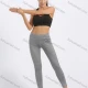 Wholesale Women's Sporty Plain Topstitch Sewing Pockets Elastic Workout Leggings 10# Clothing Wholesale Market Liuhua