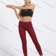 Wholesale Women's Sporty Plain Topstitch Sewing Pockets Elastic Workout Leggings 16# Clothing Wholesale Market Liuhua