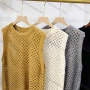 Wholesale Women's Casual Round Neck Sleeveless Hollow Out Plain Tank Cover Up Top preview