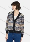 Wholesale Women's Vintage V Neck Button Down Long Sleeve Sweater Knit Cardigan - Liuhuamall