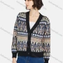 Wholesale Women's Vintage V Neck Button Down Long Sleeve Sweater Knit Cardigan preview