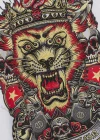Wholesale Men's Casual Short Sleeve Rhinestone Letter Lion Pattern T-shirt - Liuhuamall