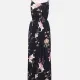Women's Spring Spaghetti Strap Floral Print Cami Dress Black Clothing Wholesale Market -LIUHUA