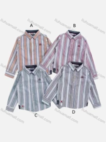 Wholesale Boys' Casual Collared Long Sleeve Striped Shirt, LIUHUA CLOTHING WHOLESALE