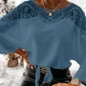 Wholesale Women's Casual Round Neck Batwing Sleeve Hollow Out Plain Blouse 46# Clothing Wholesale Market Liuhua
