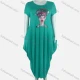 Wholesale Women's African Plus Size Figure Print Crew Neck Short Sleeve Pockets Loose Fit Dress 8805# 136# Clothing Wholesale Market Liuhua