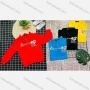 Wholesale Boy's Comfy Long Sleeve Letter Print Button Elastic Polo Shirt preview