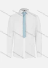Wholesale Men's Business Plain Long Sleeve Shirt Woth Tie - Liuhuamall