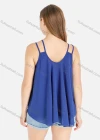 Wholesale Women's Casual Metal Decor Ruched Chiffon Cami Top - Liuhuamall