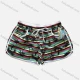 Wholesale Women's Vacation Contrast Tropical Print Patch Pocket Drawstring Beach Shorts 5# Clothing Wholesale Market Liuhua