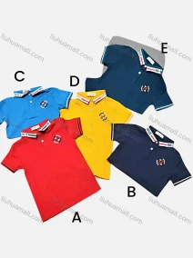 Wholesale Boys Casual Short Sleeve Embroidery Letter Button Front Polo Shirts, LIUHUA CLOTHING WHOLESALE