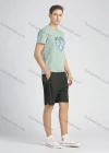 Wholesale Men's Round Neck Short Sleeve Letter & Tiger Graphic T-Shirt - Liuhuamall
