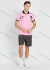 Wholesale Men's Short Sleeve Letter Print Contrast Polo Shirt - Liuhuamall
