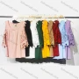 Wholesale Women's Casual Scoop Neck Mesh Sleeve Quarter Zip Embroidered Top preview