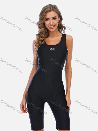 Wholesale Women's Athletic Cutout Back One Piece Kneeskin Professional Swimsuit