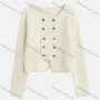 Wholesale Women's Casual Crew Neck Plain Button Down Knit Cardigan 8160# preview