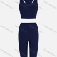 Wholesale Women's Sporty Quick Dry Tank Top & Short Leggings Sets Navy Clothing Wholesale Market Liuhua