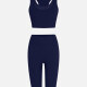 Women's Sporty Quick Dry Tank Top & Short Leggings Sets Navy Clothing Wholesale Market -LIUHUA