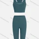 Wholesale Women's Sporty Quick Dry Tank Top & Short Leggings Sets Dark Green Clothing Wholesale Market Liuhua