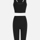 Women's Sporty Quick Dry Tank Top & Short Leggings Sets Black Clothing Wholesale Market -LIUHUA