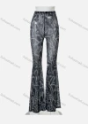 Wholesale Women's Casual Mesh Python Texture High Waist Flared Pants Q21PT540# - Liuhuamall