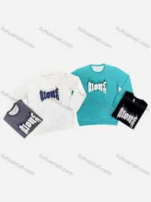 Wholesale Men's Casual Letter Print Round Neck Long Sleeve Sweatshirt, LIUHUA CLOTHING WHOLESALE