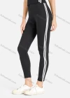 Wholesale Women's Zip Half Tee&Leggings Striped Set - Liuhuamall